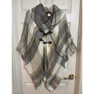 Johnston & Murphy Toggle Closure Poncho Fringe One Size OS